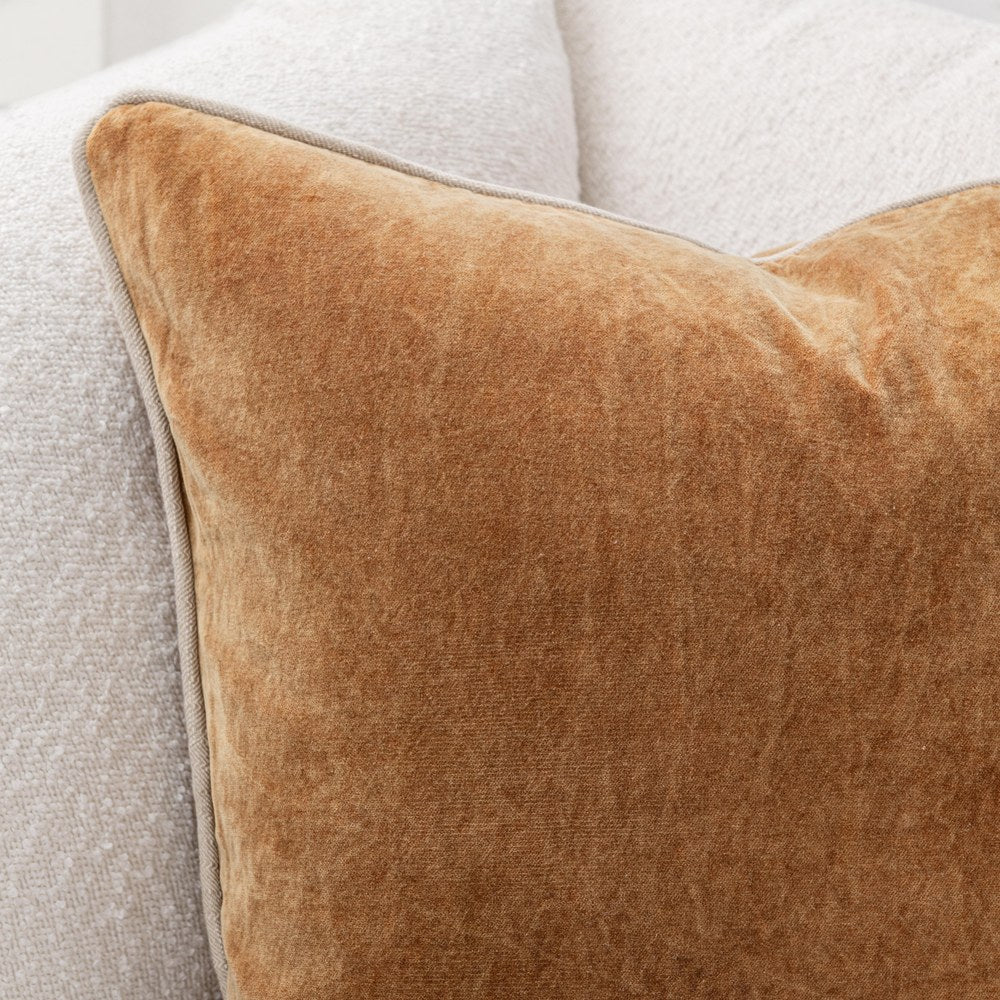 Villa by Classic Home - Heirloom Velvet 22x22 Throw Pillow - Orange - V340013 view 4