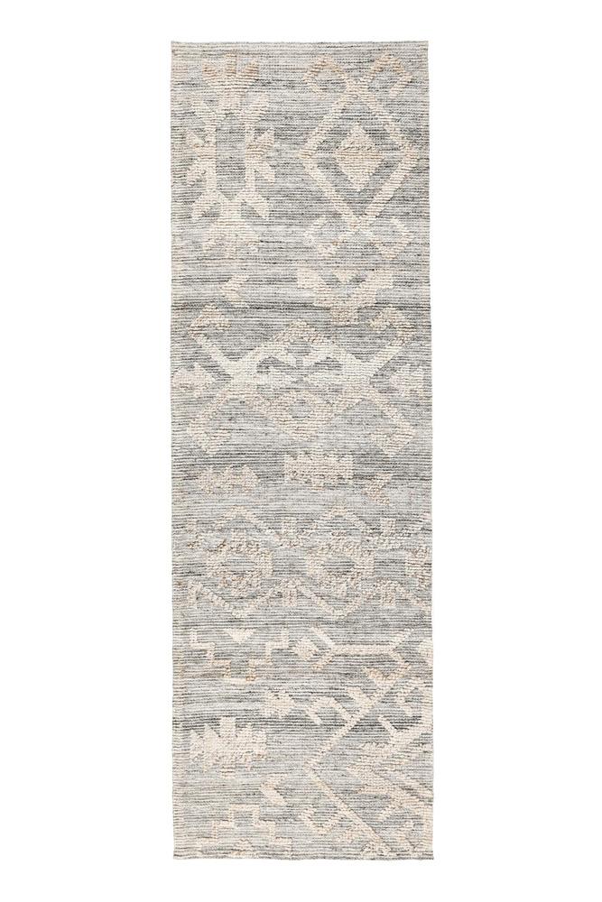 Villa by Classic Home - Hoeft 2.6X8 Indoor Outdoor Handwoven Gray Geometric Accent Rug - 2.6W - Gray Multi  - 30132143 veiw 1