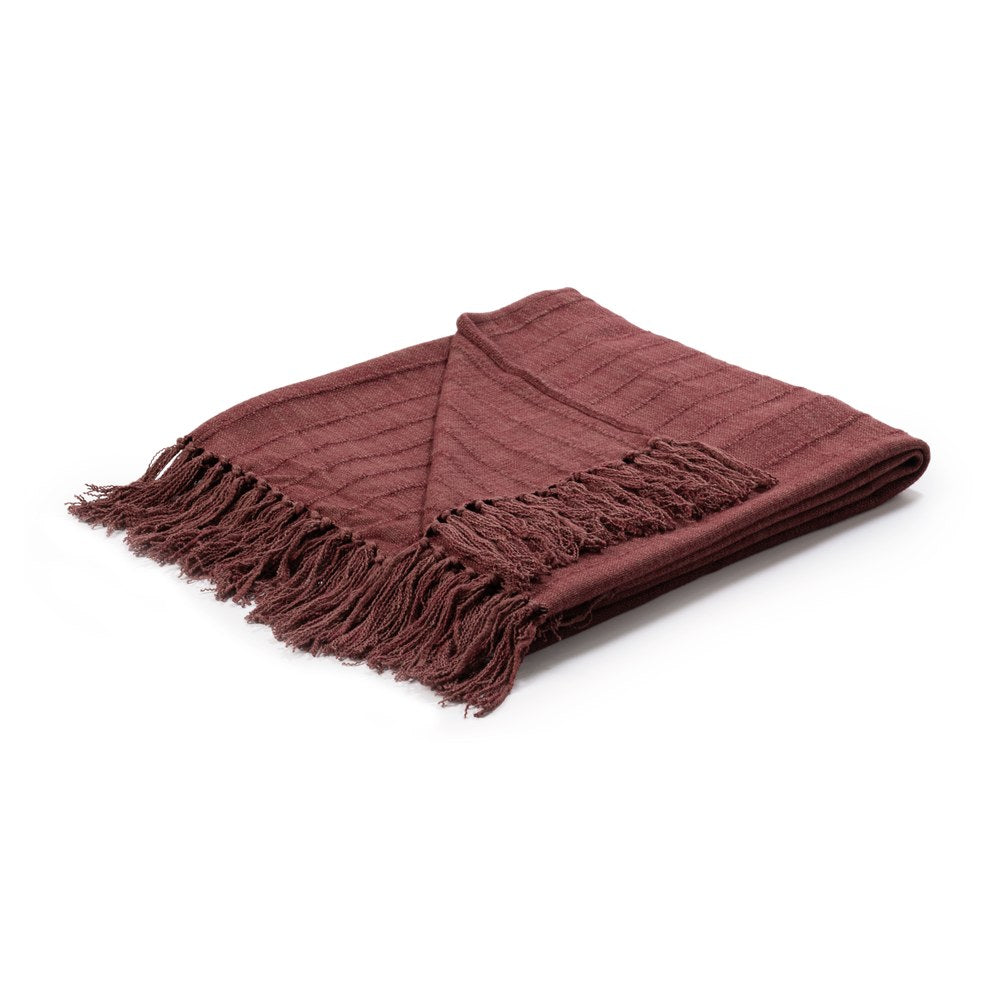 Villa by Classic Home - Hunter Woven Fabric Throw - Red - V310065 view 1