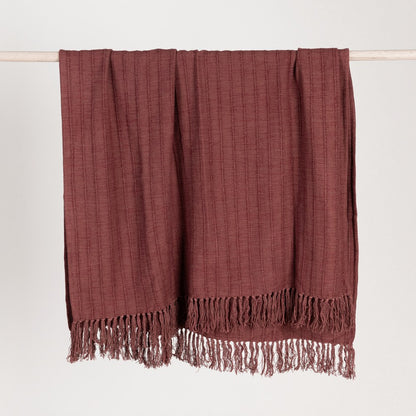 Villa by Classic Home - Hunter Woven Fabric Throw - Red - V310065 view 2
