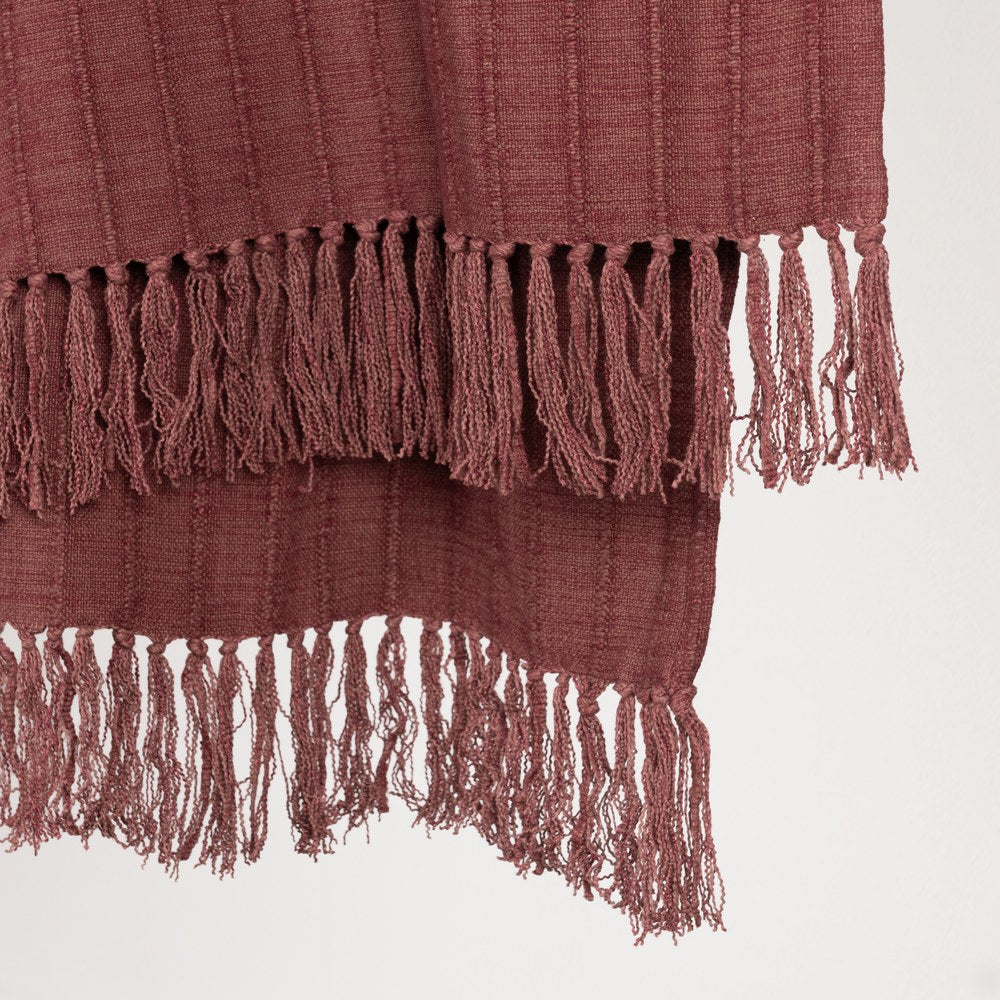 Villa by Classic Home - Hunter Woven Fabric Throw - Red - V310065 view 4