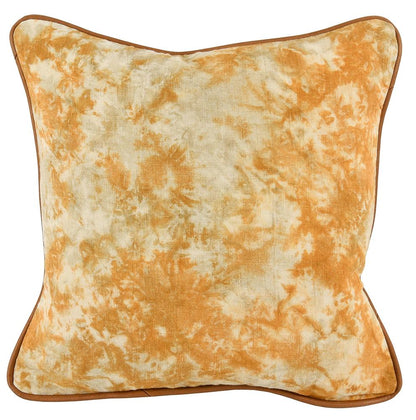 Villa by Classic Home - Jasper 18x18 Belgian Linen Fabric Tie-Dye Throw Pillow - Orange - V211040 veiw 1