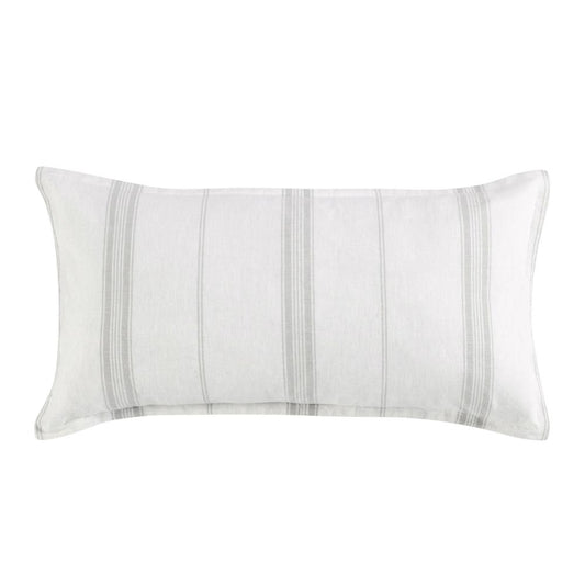 Villa by Classic Home - Jayson Linen Cashmere King Gray Stripe Sham  - 36W - Gray Stripe - V270015 veiw 1