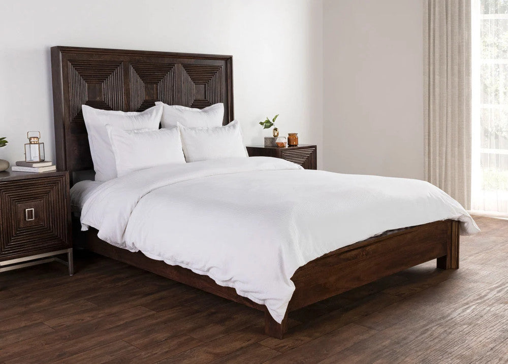 Villa by Classic Home - Karina Cotton 3-Piece King Duvet Set - White - BEDD332K view 1