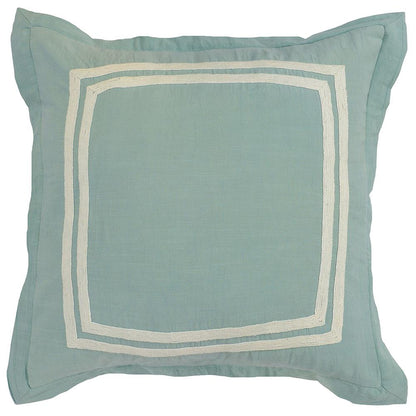 Villa by Classic Home - Kent 100% Cotton Embroidered Euro Sham - Blue - V180129 veiw 1