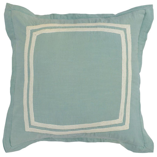 Villa by Classic Home - Kent 100% Cotton Embroidered Euro Sham - Blue - V180129 veiw 1