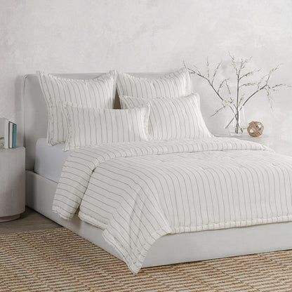 Villa by Classic Home - Kingston 100% Linen Euro Sham - Ivory - V300036 veiw 2