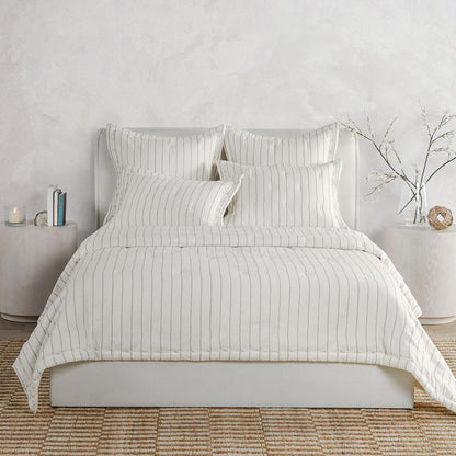 Villa by Classic Home - Kingston 100% Linen Euro Sham - Ivory - V300036 veiw 3