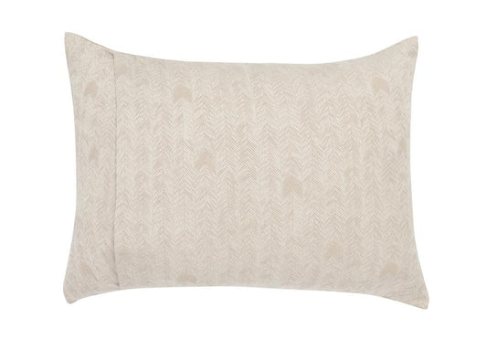 Villa by Classic Home - Lana 100% Cotton Embroidered Natural Standard Sham  - 26W - Beige - V250050 veiw 1