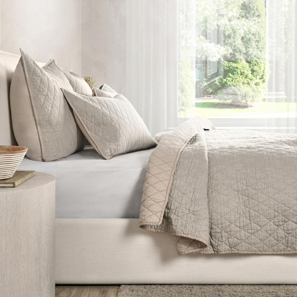 Villa by Classic Home - Lana 3-Piece Queen Quilt Set - Beige - BEDQ503Q view 3