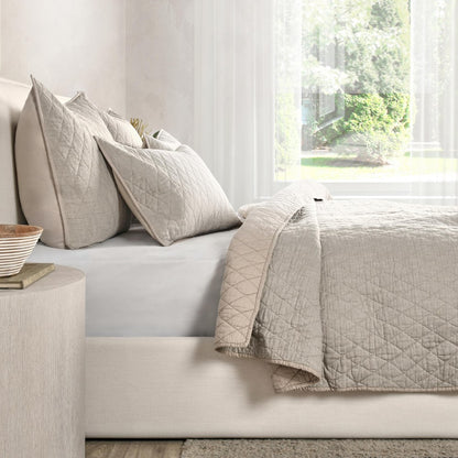Villa by Classic Home - Lana 3-Piece Queen Quilt Set - Beige - BEDQ503Q view 3