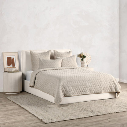 Villa by Classic Home - Lana 3-Piece Queen Quilt Set - Beige - BEDQ503Q view 4