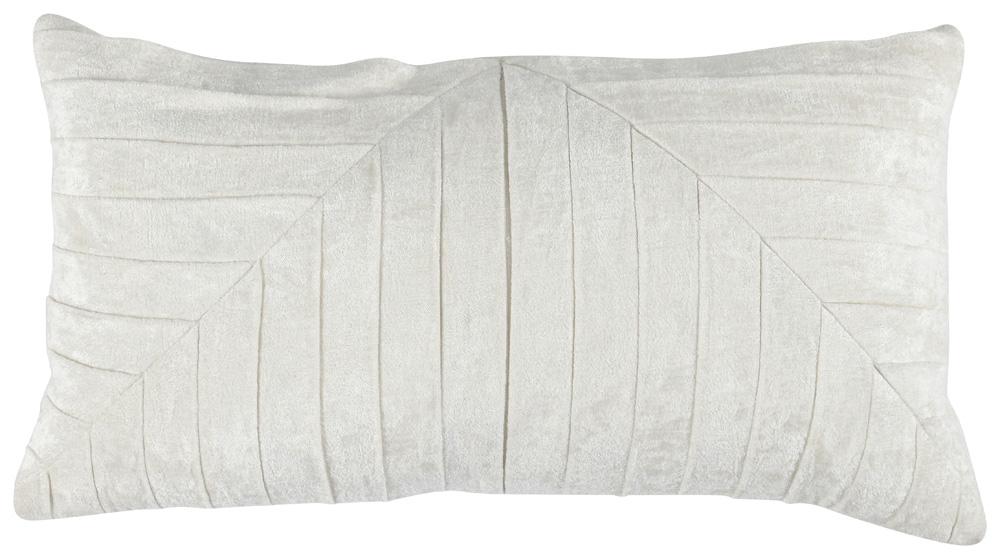 Villa by Classic Home - Laurant 100% Velvet 14inX26in Throw Pillow In Ivory  - 26W - Ivory - V240121 veiw 1