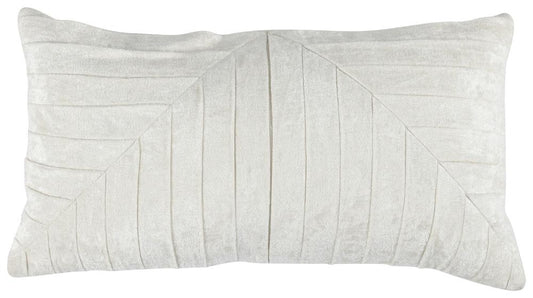 Villa by Classic Home - Laurant 100% Velvet 14inX26in Throw Pillow In Ivory  - 26W - Ivory - V240121 veiw 1