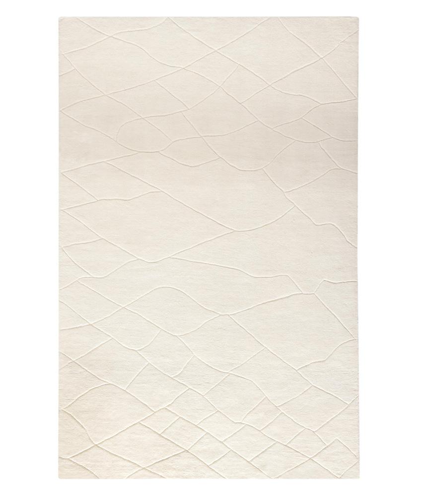Villa by Classic Home - Lucerne 5X8 Handwoven Wool Fabric Accent Area Rug In Ivory - 5W - Ivory - 30091904 veiw 1