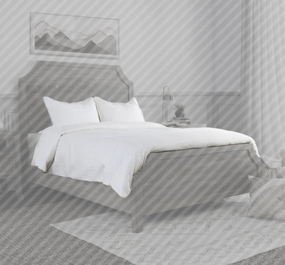 Villa by Classic Home - Mason 3-Piece Cotton Fabric King Duvet Set - Ivory - BEDD335K veiw 1