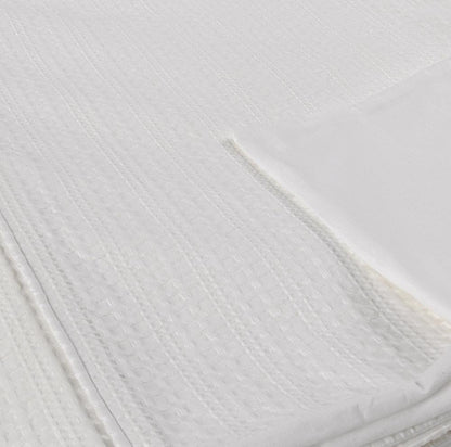 Villa by Classic Home - Mason 3-Piece Cotton Fabric King Duvet Set - Ivory - BEDD335K veiw 2