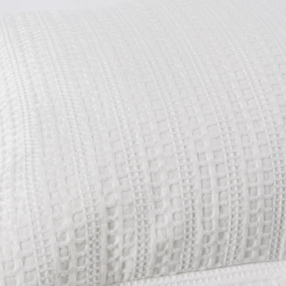 Villa by Classic Home - Mason 3-Piece Cotton Fabric King Duvet Set - Ivory - BEDD335K veiw 3