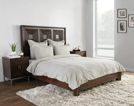 Villa by Classic Home - Mason Cotton Queen Duvet Cover - Beige - V211089 view 1