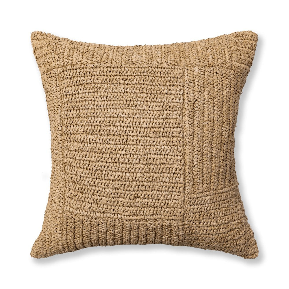 Villa by Classic Home - Merritt Raffia Harvest Wheat 22x22 Throw Pillow - Brown - V340040 view 1