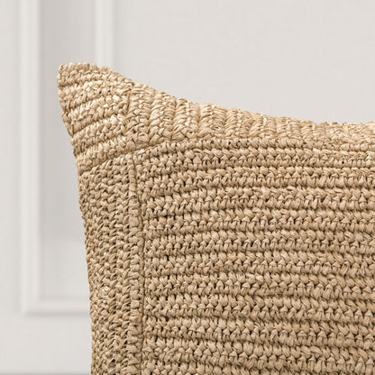 Villa by Classic Home - Merritt Raffia Harvest Wheat 22x22 Throw Pillow - Brown - V340040 view 4