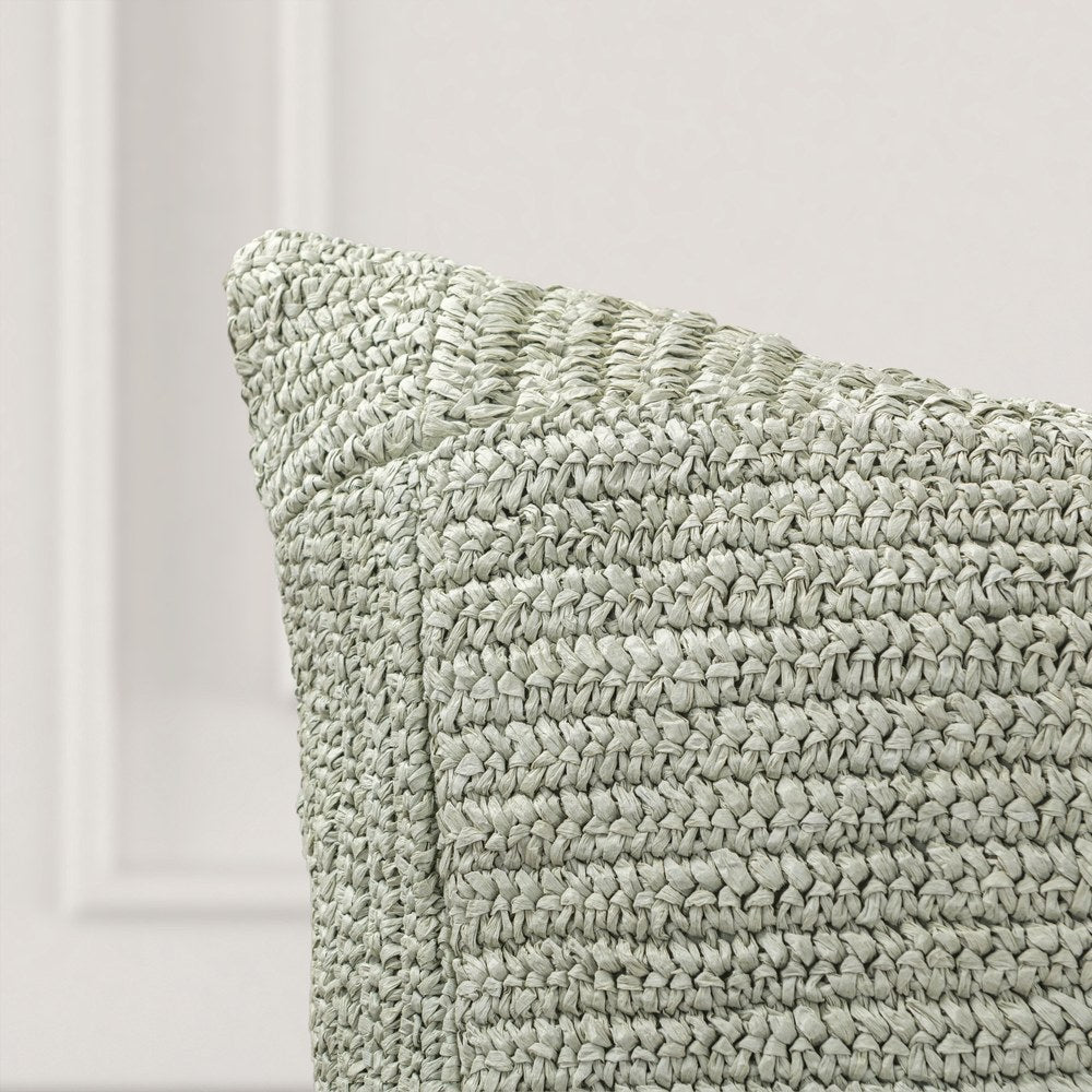 Villa by Classic Home - Merritt Raffia Willow Green 22x22 Throw Pillow - V340038 view 4