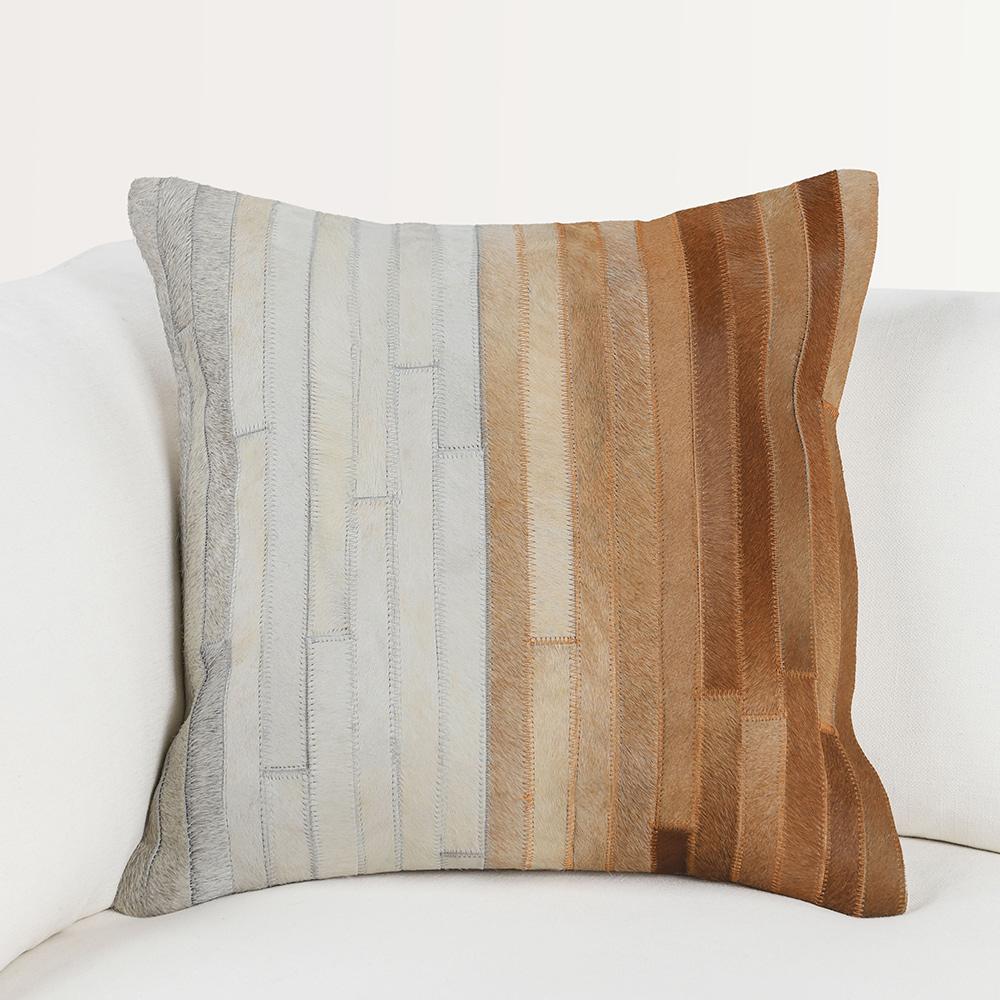 Villa by Classic Home - Meru 20x20 Hair on Hide Throw Pillow - Natural - V300045 veiw 6