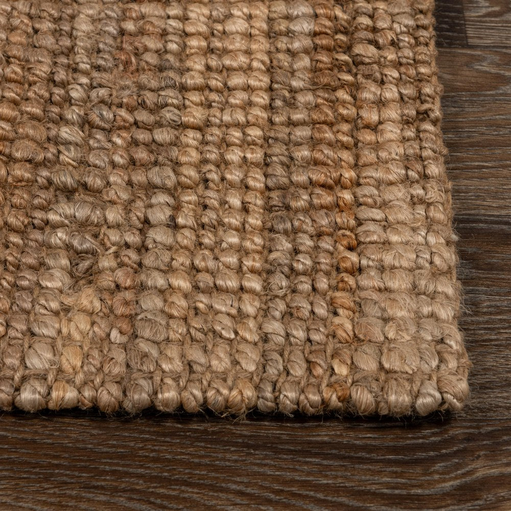 Villa by Classic Home - Mini Boucle 8x10 Handwoven Jute Area Rug - Natural - 30088215 view 2