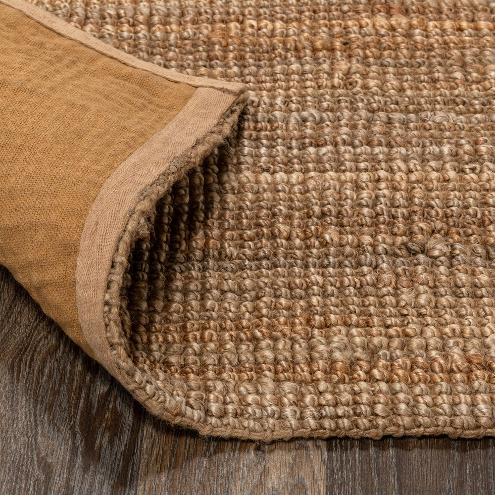 Villa by Classic Home - Mini Boucle 8x10 Handwoven Jute Area Rug - Natural - 30088215 view 3