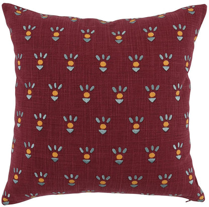 Villa by Classic Home - Monica 18x18 Cotton Fabric Throw Pillow - Red - VE550002 veiw 1