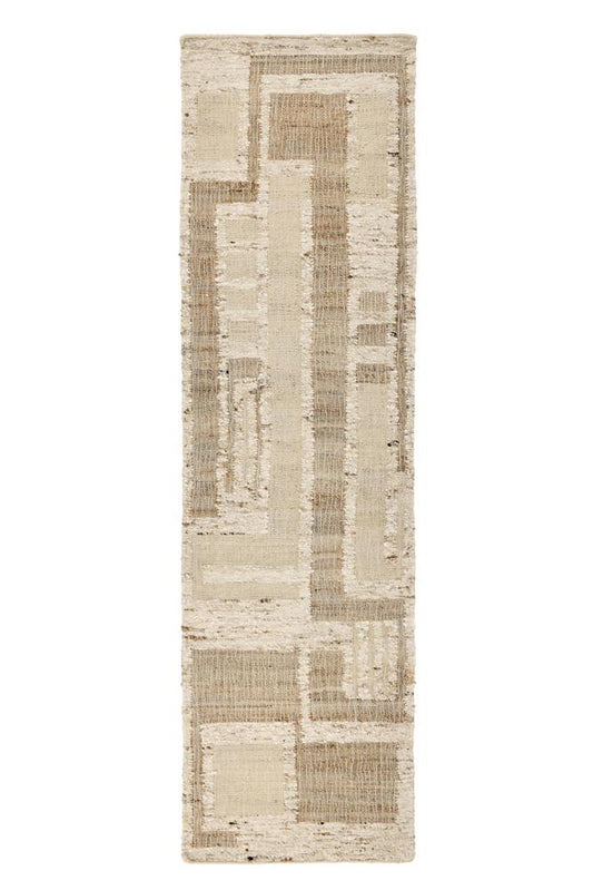 Villa by Classic Home - Muda 2.6X8 Jute Blend Handwoven Sustainable Ivory Accent Rug - 2.6W - Natural, Ivory - 30091243 veiw 1
