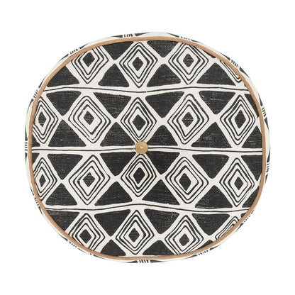 Villa by Classic Home - Nubia 18in Round Cotton Fabric Throw Pillow - Black/White - V300075 veiw 1