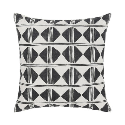 Villa by Classic Home - Nubia 22x22 Linen Blend Fabric Throw Pillow - Black/White - V300076 veiw 1