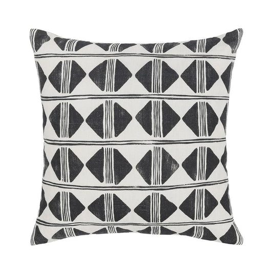 Villa by Classic Home - Nubia 22x22 Linen Blend Fabric Throw Pillow - Black/White - V300076 veiw 1
