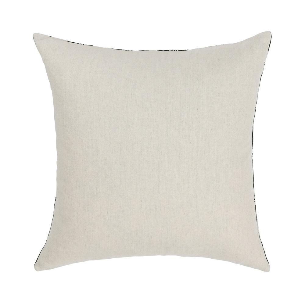 Villa by Classic Home - Nubia 22x22 Linen Blend Fabric Throw Pillow - Black/White - V300076 veiw 2