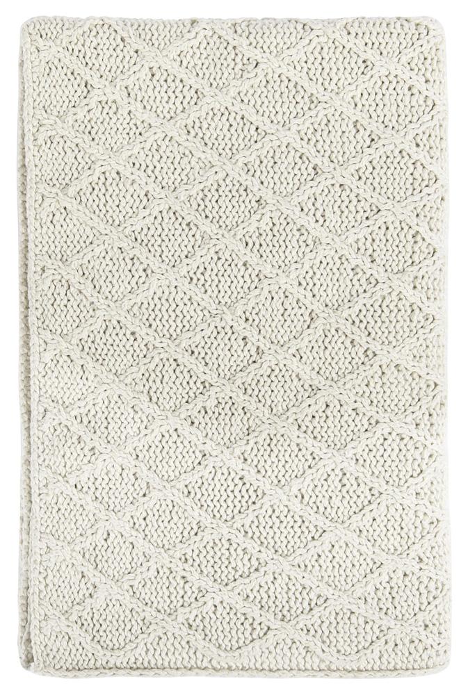 Villa by Classic Home - Porter 100% Cotton 50inX70in Throw Blanket, Ivory - 50W - Ivory - V190115 veiw 1