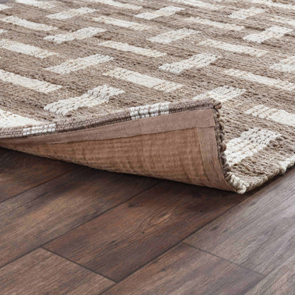 Villa by Classic Home - Preston 5x8 Handwoven Jute Area Rug - Beige - 30090944 view 3