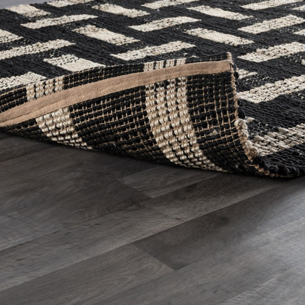 Villa by Classic Home - Preston 8x10 Handwoven Area Rug - Black - 30089905 view 2