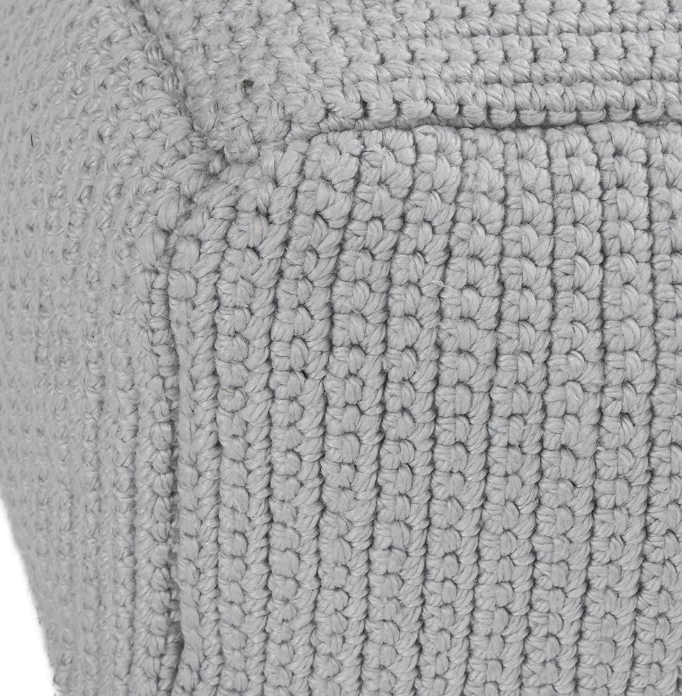 Villa by Classic Home - Prism 18in Wide Handwoven Square Pouf - Gray - VP10035 veiw 3