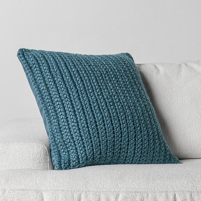 Villa by Classic Home - Prism 22x22 Woven Fabric Throw Pillow - Blue - VO60005 veiw 3