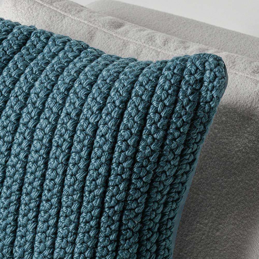 Villa by Classic Home - Prism 22x22 Woven Fabric Throw Pillow - Blue - VO60005 veiw 4