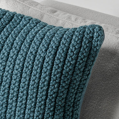 Villa by Classic Home - Prism 22x22 Woven Fabric Throw Pillow - Blue - VO60005 veiw 4