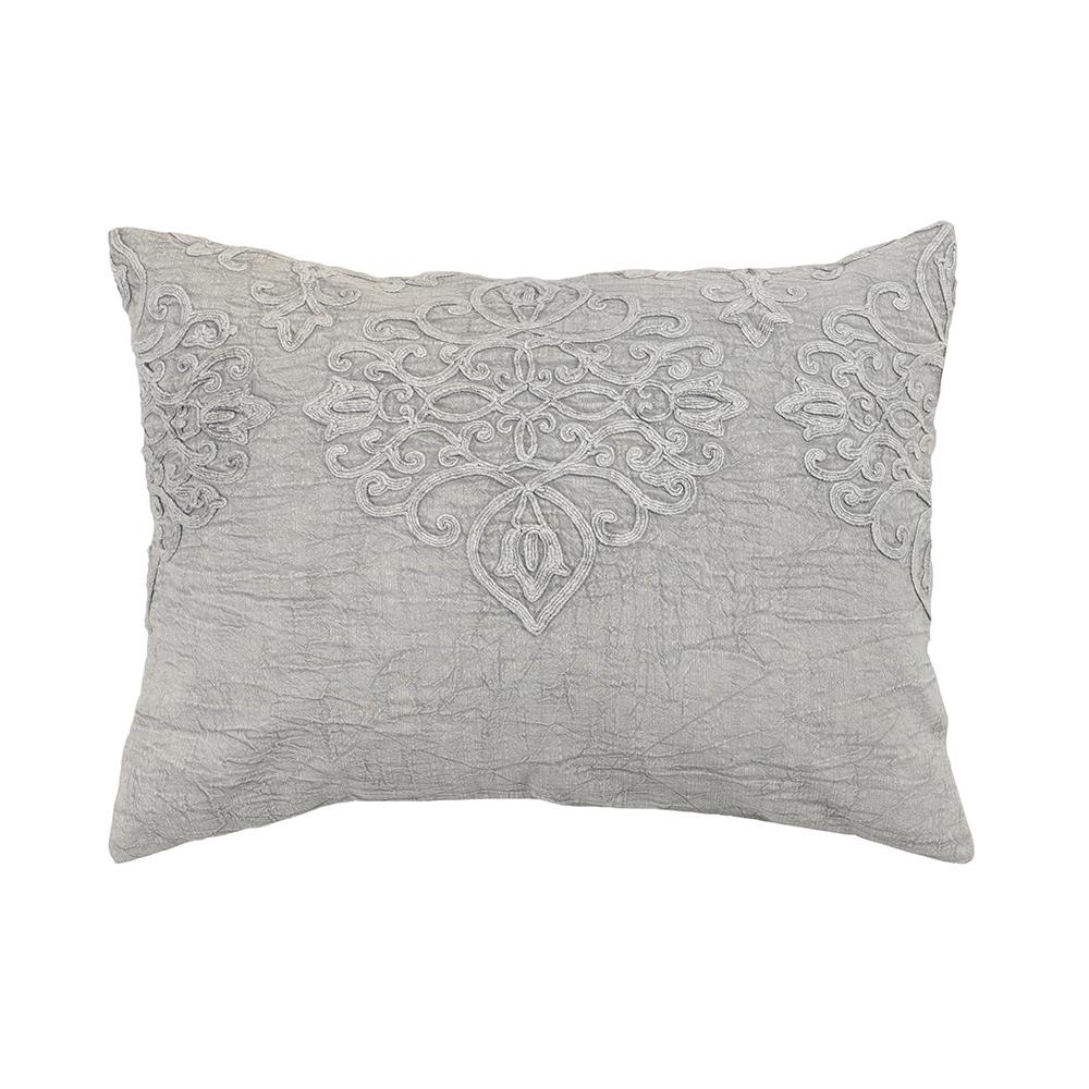 Villa by Classic Home - Reagan Cotton Hand Design Queen Sham - Gray - V180122 veiw 1