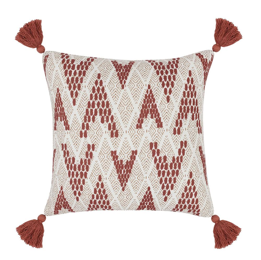 Villa by Classic Home - Sanibel 20x20 Fabric Throw Pillow - Red - VO50022 veiw 1