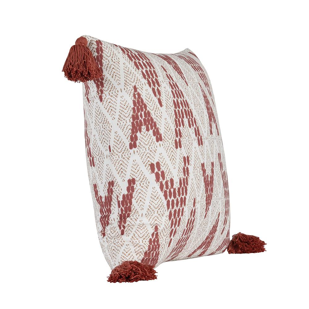 Villa by Classic Home - Sanibel 20x20 Fabric Throw Pillow - Red - VO50022 veiw 4