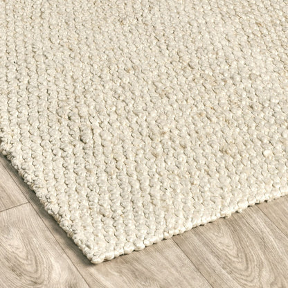 Villa by Classic Home - Santa Cruz 2x3 Handwoven Jute Accent Rug - Ivory - 30091770 view 2