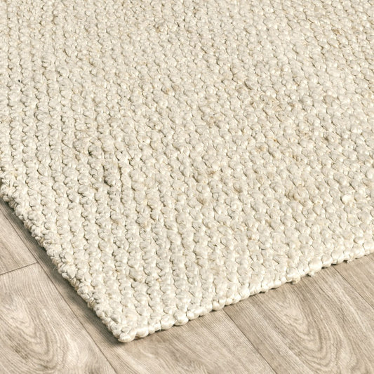 Villa by Classic Home - Santa Cruz 2x3 Handwoven Jute Accent Rug - Ivory - 30091770 view 2