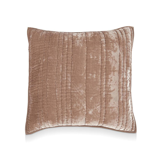 Villa by Classic Home - Seville Velvet Fabric Desert Taupe Euro Sham - Taupe - V250193 veiw 1