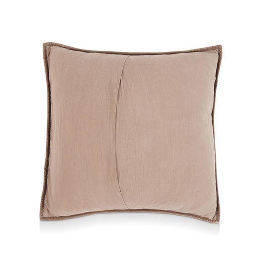 Villa by Classic Home - Seville Velvet Fabric Desert Taupe Euro Sham - Taupe - V250193 veiw 2