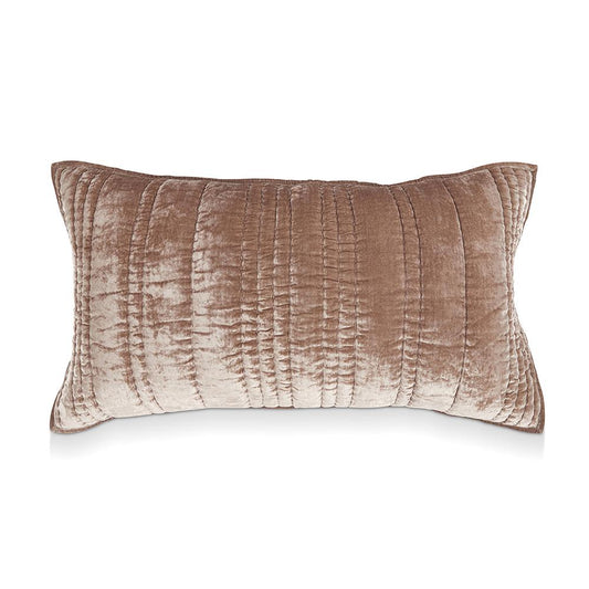 Villa by Classic Home - Seville Velvet Fabric Desert Taupe King Sham - Taupe - V250194 veiw 1